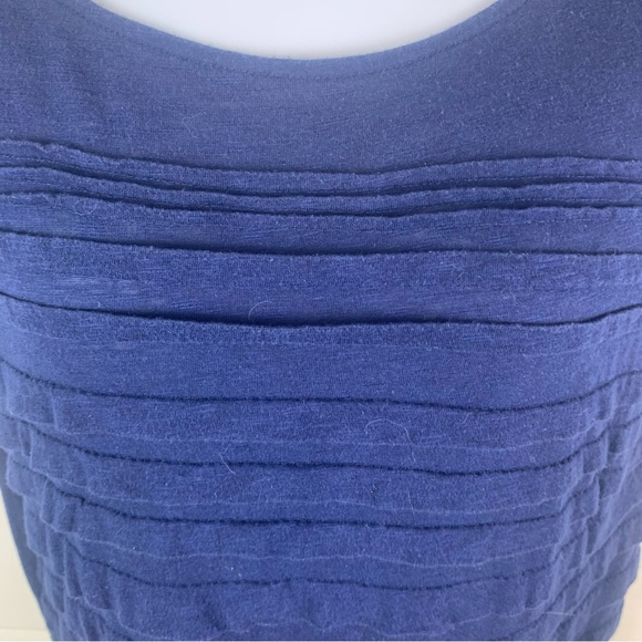 Liz Claiborne Women Short Sleeve Cotton Modal Blend Navy Blue Top Size 1x Casual - Picture 4 of 8